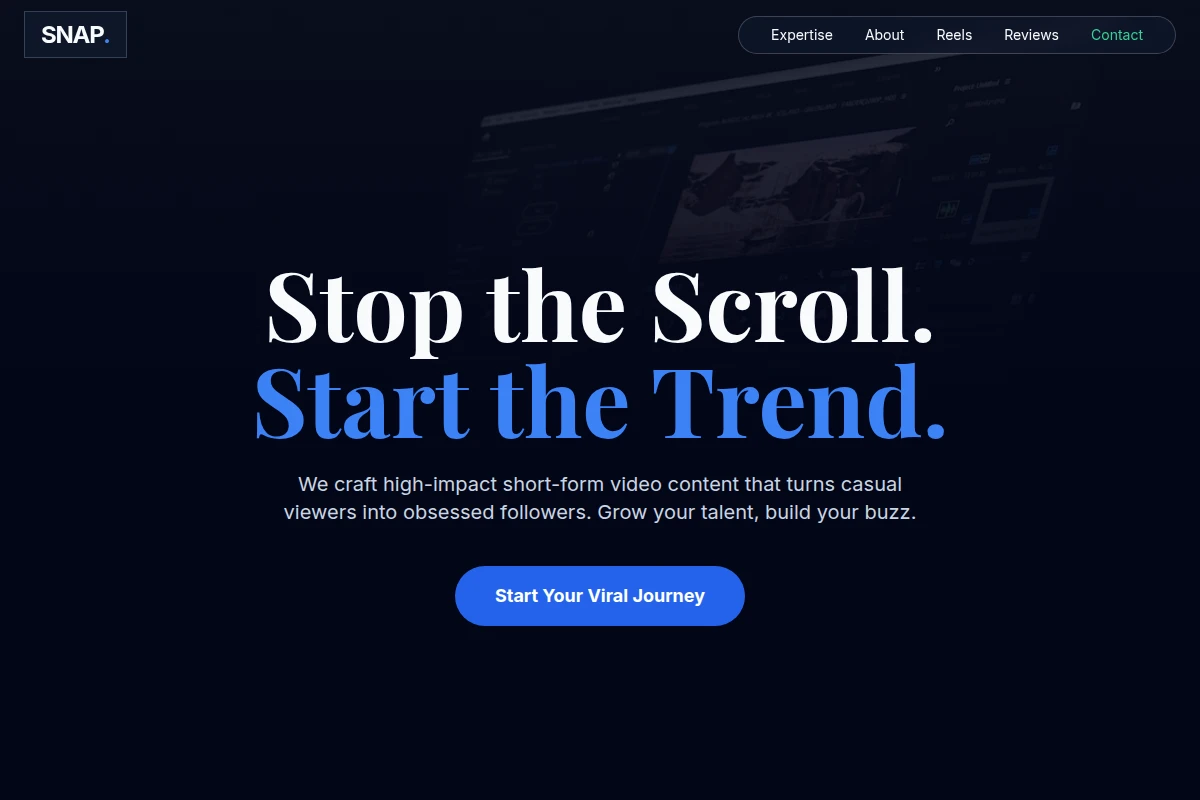 Snap Short Form Video Agency